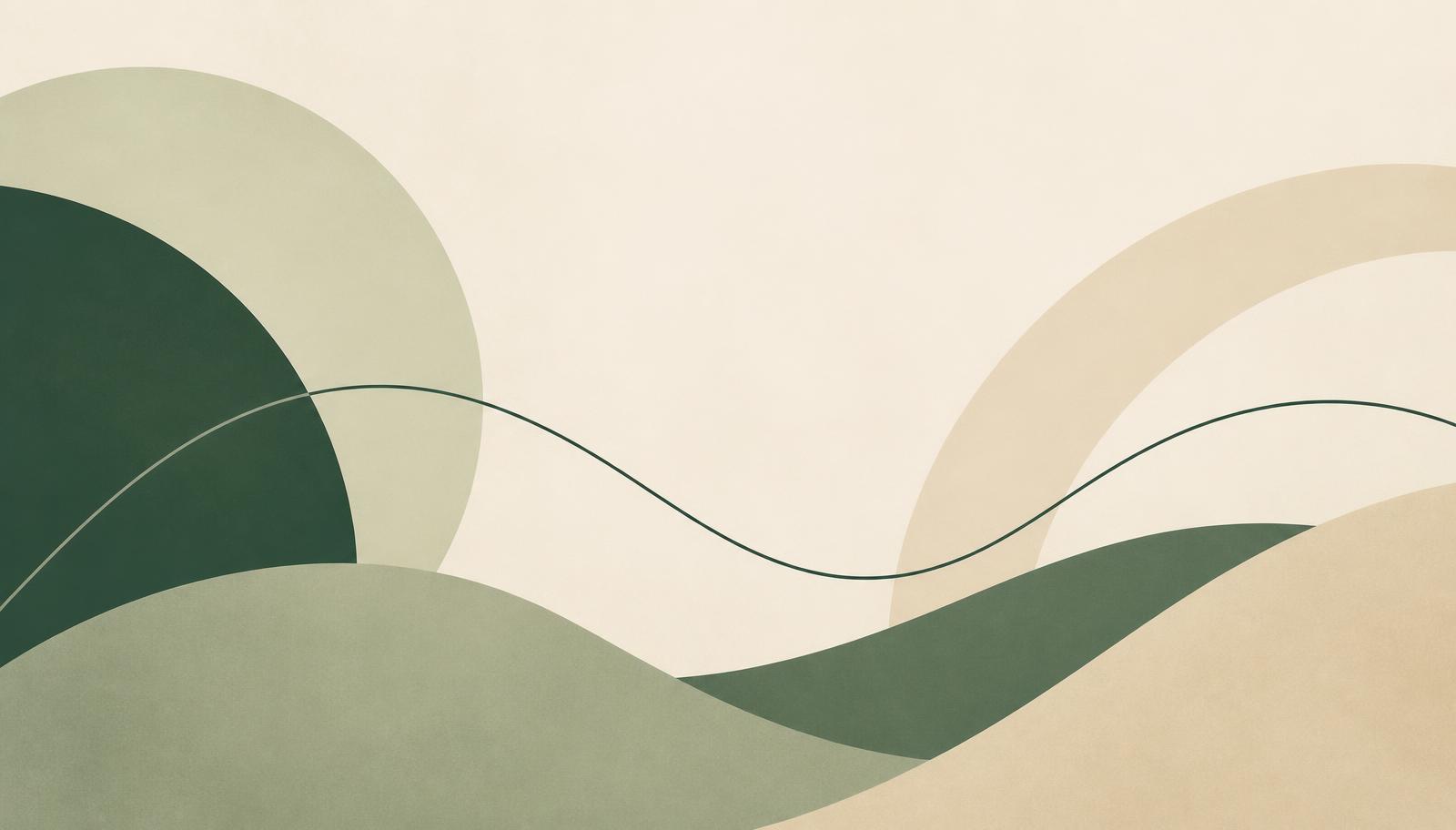 Abstract SettleDone illustration of calm overlapping arcs and hills